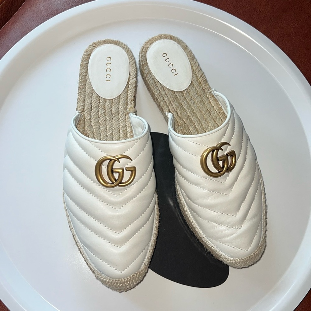 Authentic Gucci Marmont Double G Espadrilles Size us 9 / 40 euro